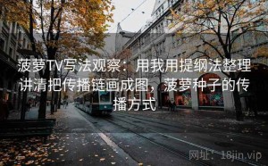 菠萝TV写法观察：用我用提纲法整理讲清把传播链画成图，菠萝种子的传播方式