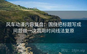 风车动漫内容复盘：围绕把标题写成问题做一次我用时间线法复原